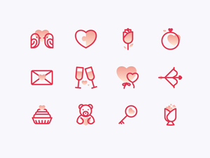 Valentine’s Day Icon Set