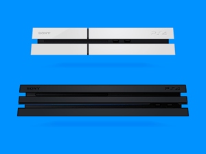 PS4 Slim & Pro Vector Illustrations