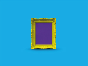 Vibrant Frame Mockup: Free PSD