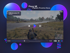 Video Player UI PSD