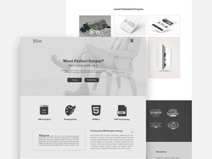 Vilas Portfolio Template – PSD Freebie
