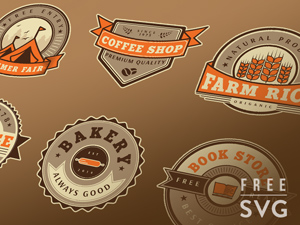 Free Vintage Badges