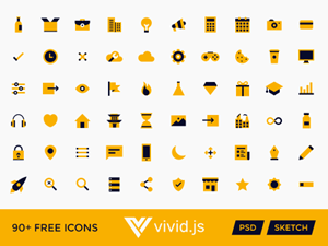 Vivid SVG Icons Library – Sketch Resource