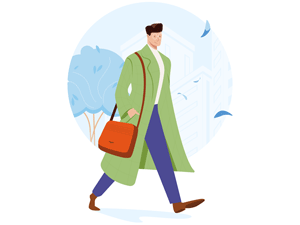 Man Walking Illustration