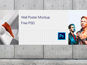 Wall Poster Mockup – PSD Freebie