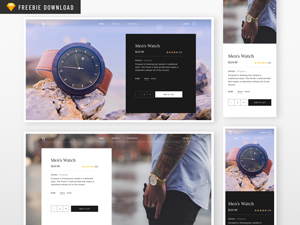 Watch Product Page Template – Sketch Freebie