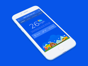 Weather App Concept – PSD Freebie