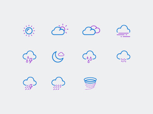 Weather App Icons PSD