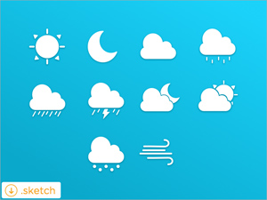 Weather Icon Set – Sketch Resource