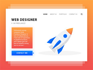Web Designer Profile Page – PSD Freebie