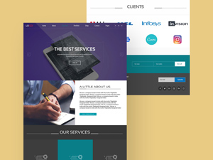 Web Services Website Design UI Template PSD
