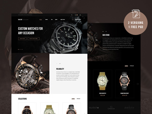 Website Template For Watches by Vlad Musienko