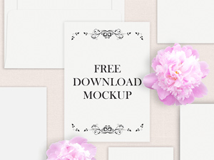Wedding Card Mockup – Free PSD