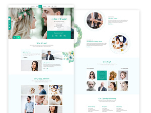 Wedding Website Template PSD