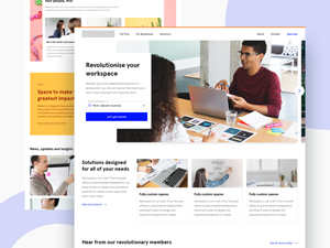 WeWork Website Recreated in Sketch