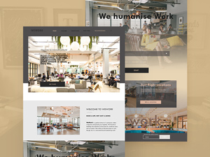 WeWork Redesign Template: Free PSD