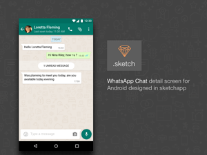 WhatsApp Chat Detail – Sketch Resource