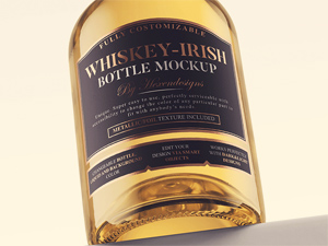 Whiskey Bottle Mockup