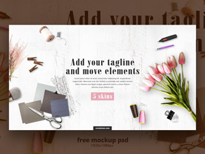 White HD Hero Header Mockup by Balazs Eros