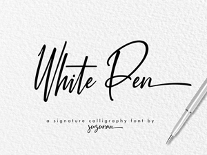 White Pen Font
