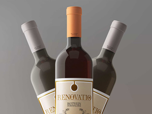 Wine Bottle Label Mockup – PSD Freebie