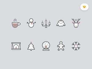 Winter Icons Set – Sketch Resource