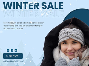Winter Sale Instagram Post Template PSD