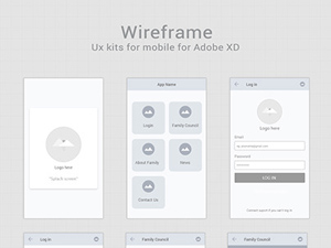 Adobe XD Wireframe Mobile Kit