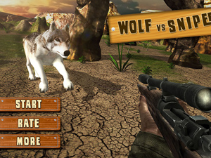 Wolf vs Hunter Game UI Design – Free PSD