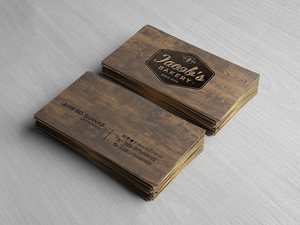 Wooden Business Card Mockup – PSD Freebie