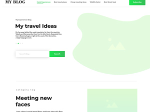 Blog Page XD Template