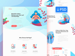 Yoga Website Template – Free PSD