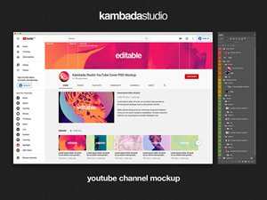 YouTube Channel Mockup PSD
