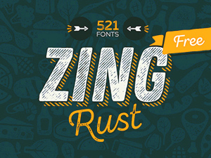 Zing Rust – Handcrafted Font