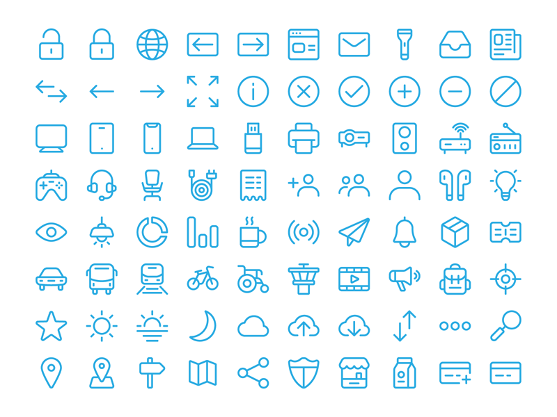 100 Free Icons Set - Freebie Supply