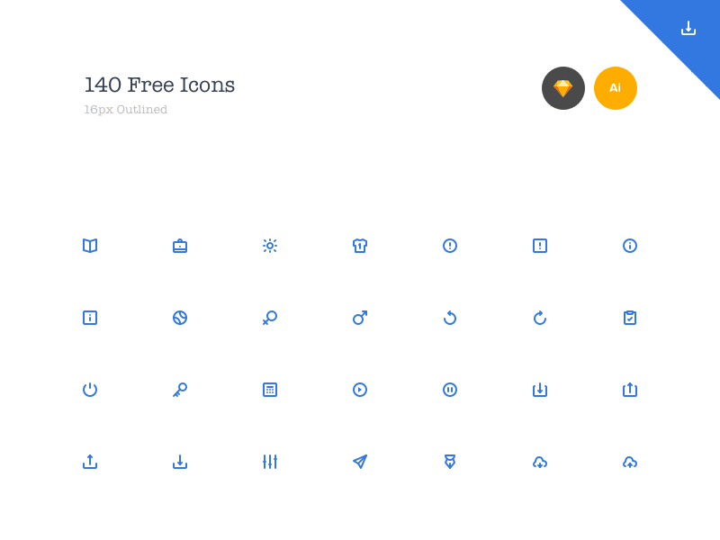 140 Free 16px Icons - Freebie Supply