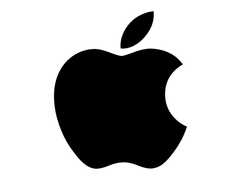 apple black and white logo