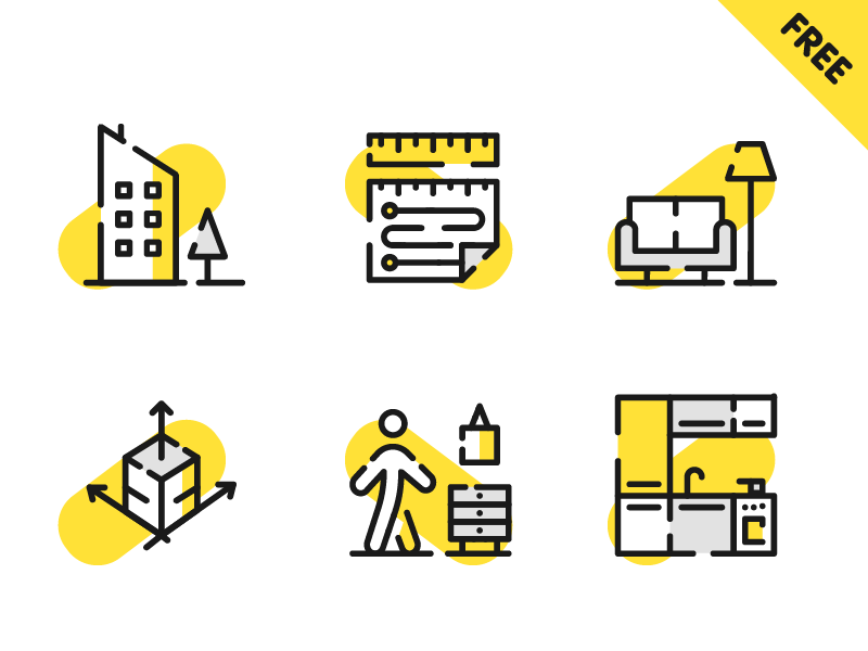 Architecture Icons for Illustrator - Freebie Supply
