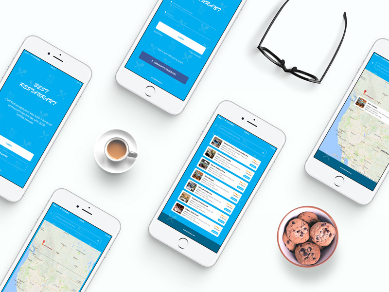 Best Restaurant Finder Near me App Free PSD Freebie Supply