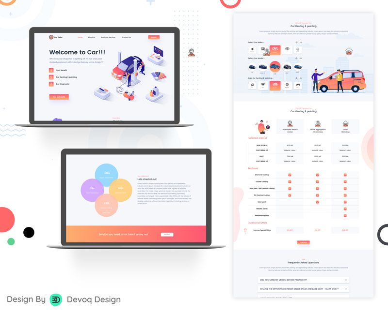 Car Painting Services site Template Freebie Supply