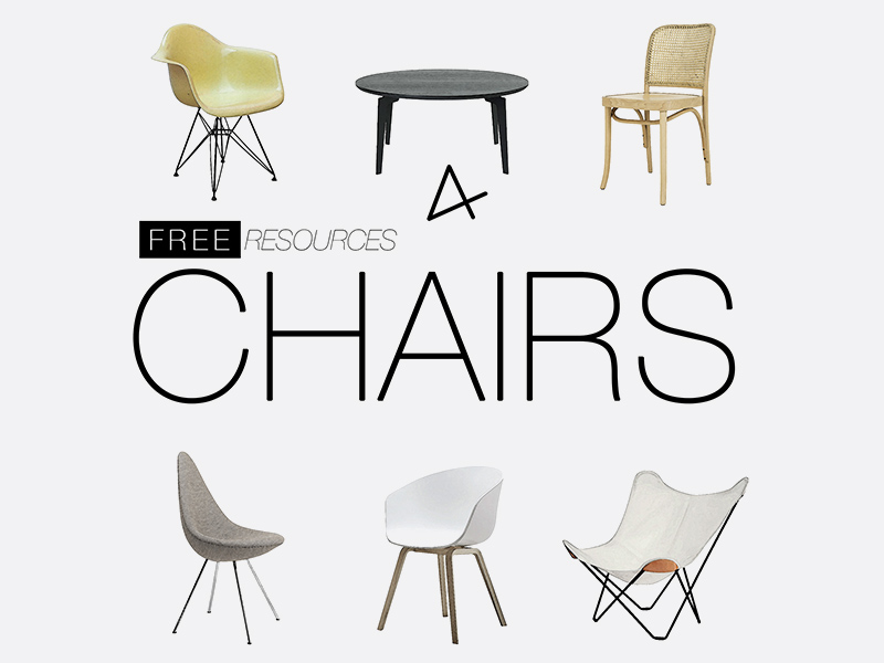 Chair Design Resources by Archistic Studio Freebie Supply