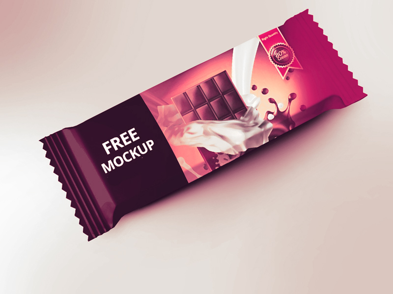 Chocolate Bar Packaging Mockup Design - PSD Freebie - Freebie Supply