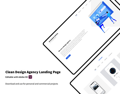 Design Agency Landing Page Adobe Xd Template Freebie Supply Design Agency Landing Page Adobe Xd Template Freebie Supply