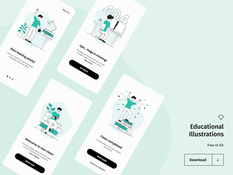 Educational Illustrations Pack Freebie Supply