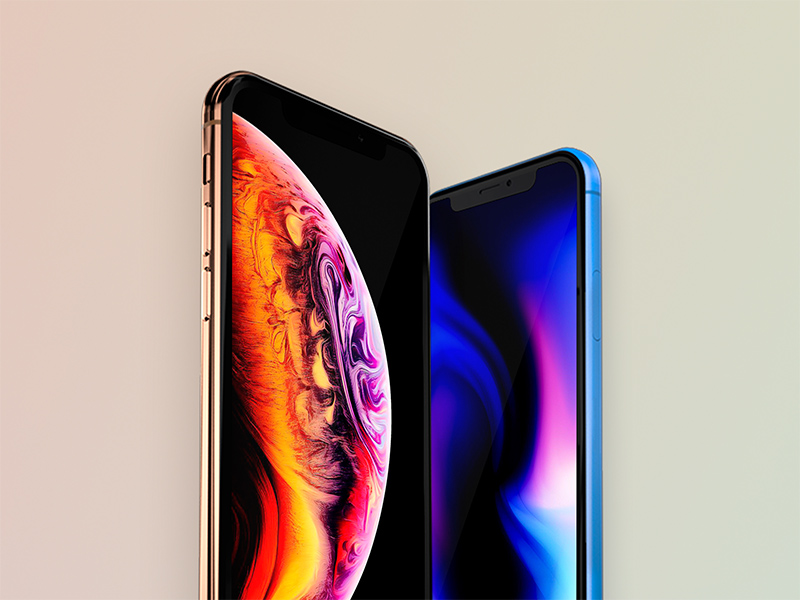 Free iPhone XS & XR PSD Mockup - Freebie Supply