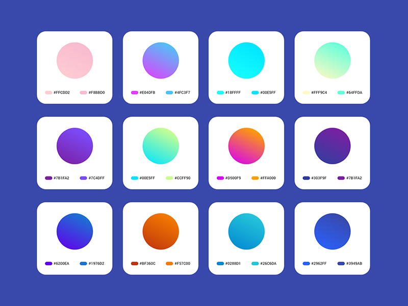 Material Design Color Palette Adobe XD Freebie Supply