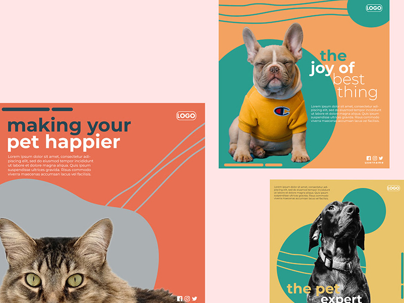 Instagram Post Template For Pets Freebie Supply