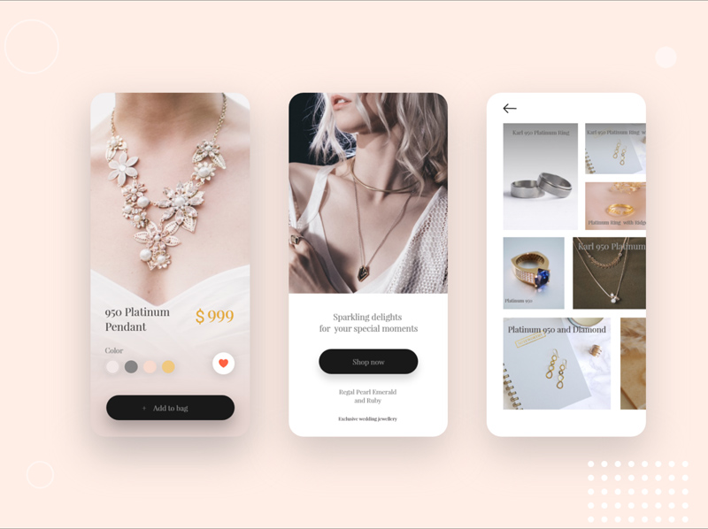 Jewelry Shop App Design Concept - Freebie Supply