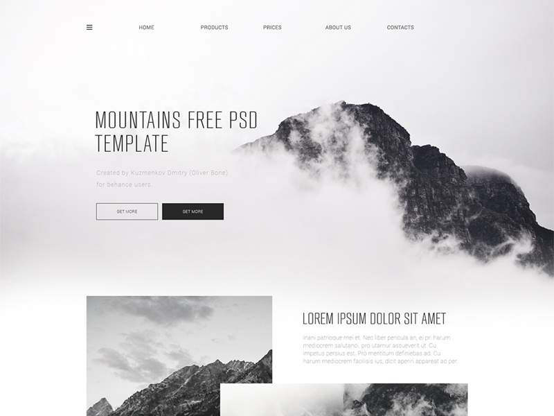 Mountains Template Free Psd Freebie Supply Mountains Template Free Psd Freebie Supply