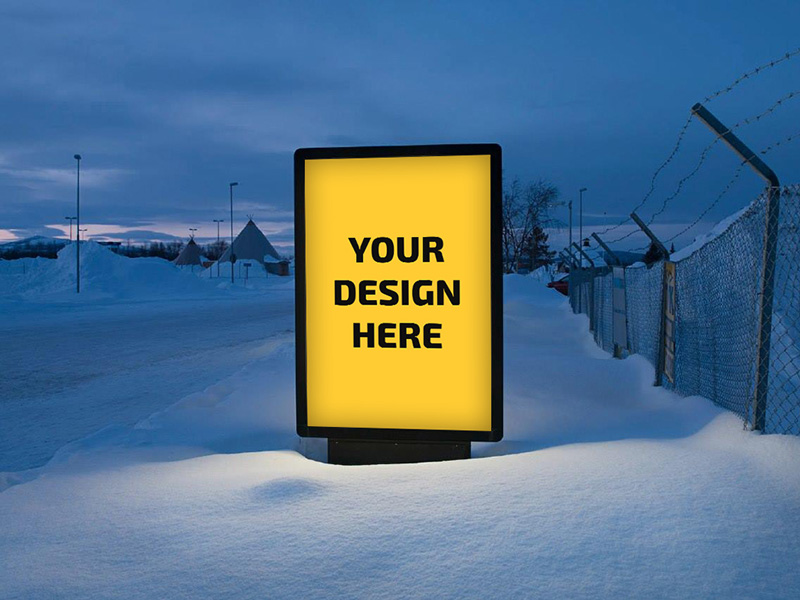 Outdoor Sign Ad Mockup Free Resource Freebie Supply
